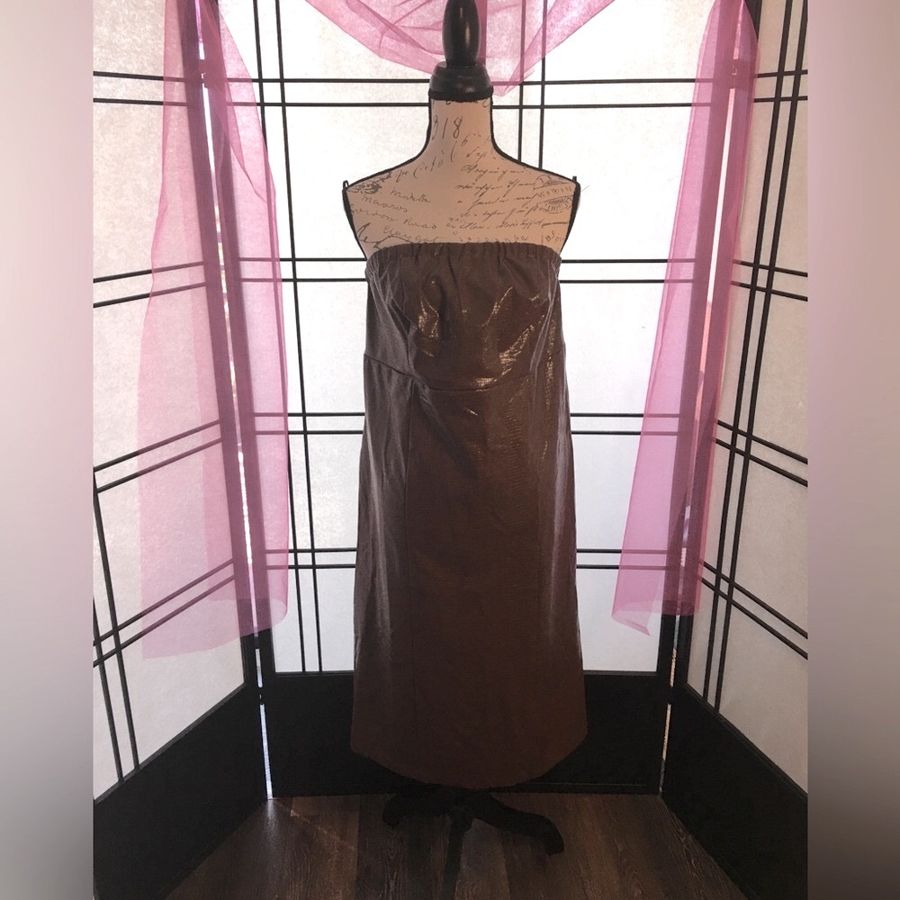 1x FOREVER 21 CHOCOLATE STRAPLESS DRESS